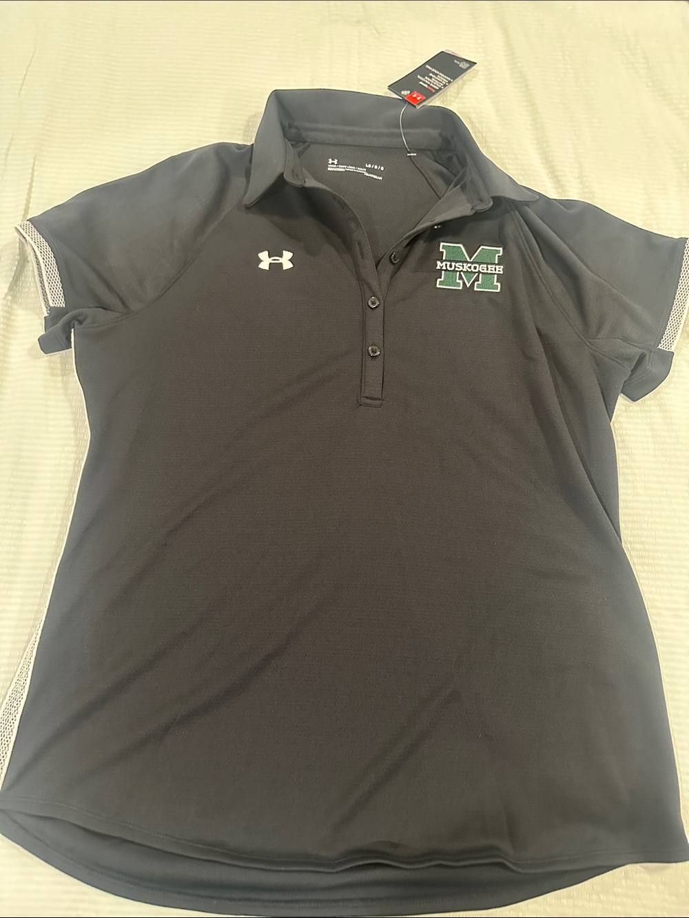 Under Armour Black Muskogee M Embroidered Performance Polo